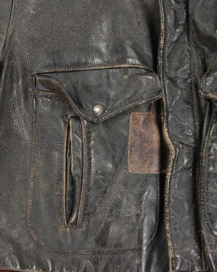 Vintage 50s Leather Flight Jacket - L sold by Rokit product image thumbnail 4