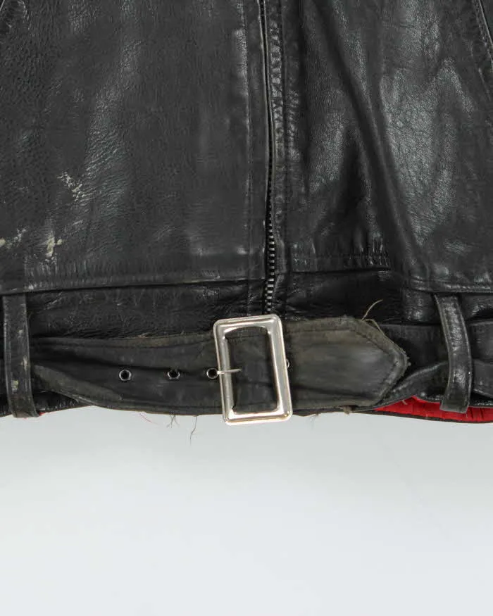 Vintage 1950s Black Sherpa Lined Leather Flight Jacket - M sold by Rokit product image thumbnail 4