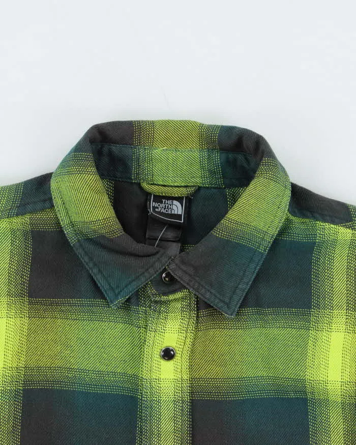 Vintage The North Face Volt Green Snap Button Oversized Flannel Shirt - M sold by Rokit product image thumbnail 3