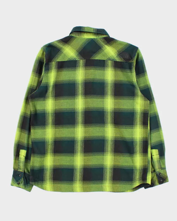 Vintage The North Face Volt Green Snap Button Oversized Flannel Shirt - M sold by Rokit product image thumbnail 2