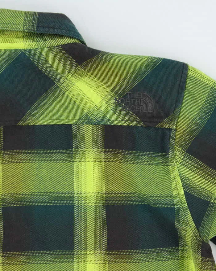 Vintage The North Face Volt Green Snap Button Oversized Flannel Shirt - M sold by Rokit product image thumbnail 5