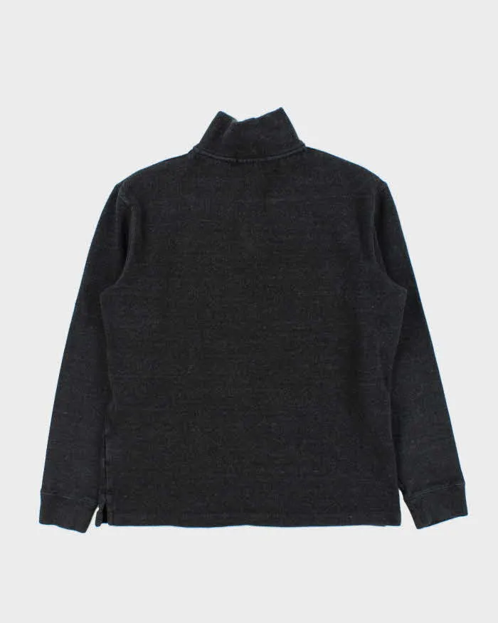 Vintage Polo Ralph Lauren Grey Classic Quarter-Zip Sweatshirt - S sold by Rokit product image thumbnail 2