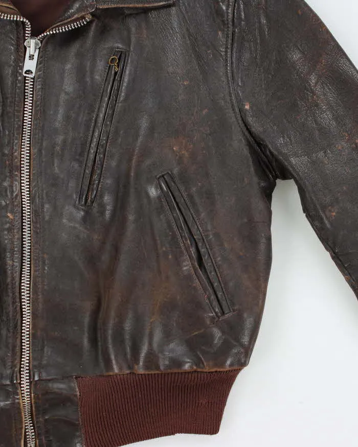 Vintage 1950s Horsehide Leather A2 Flight Jacket - M sold by Rokit product image thumbnail 4