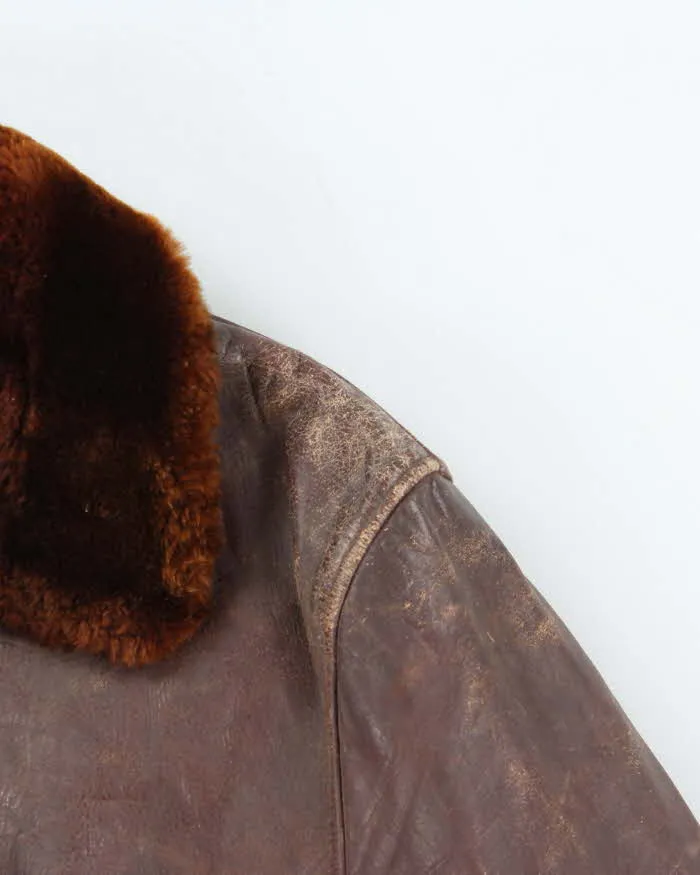 Vintage 1960s Horsehide Leather A-2 Flight Jacket - L sold by Rokit product image thumbnail 5