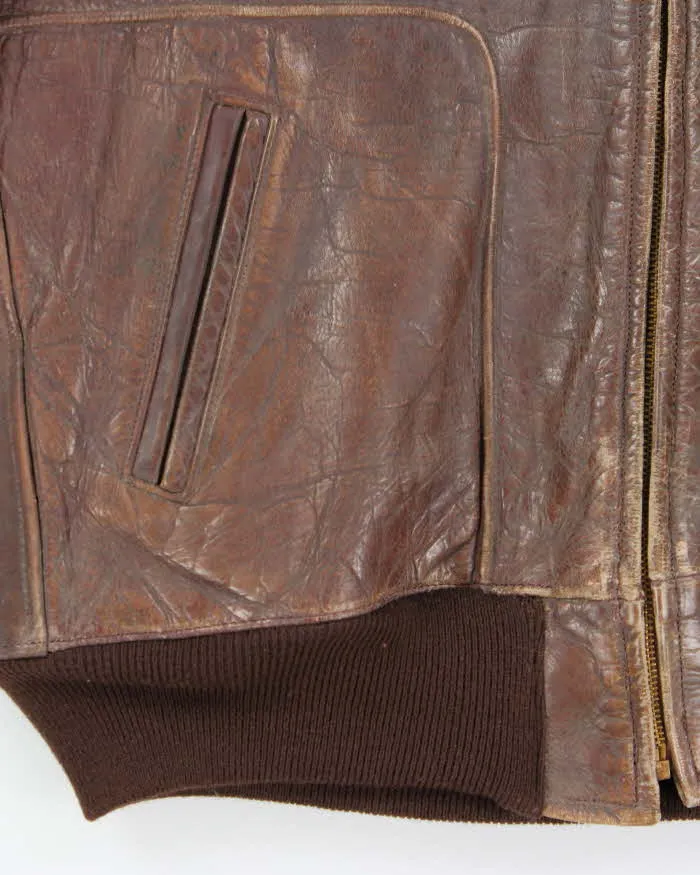 Vintage 1960s Horsehide Leather A-2 Flight Jacket - L sold by Rokit product image thumbnail 4