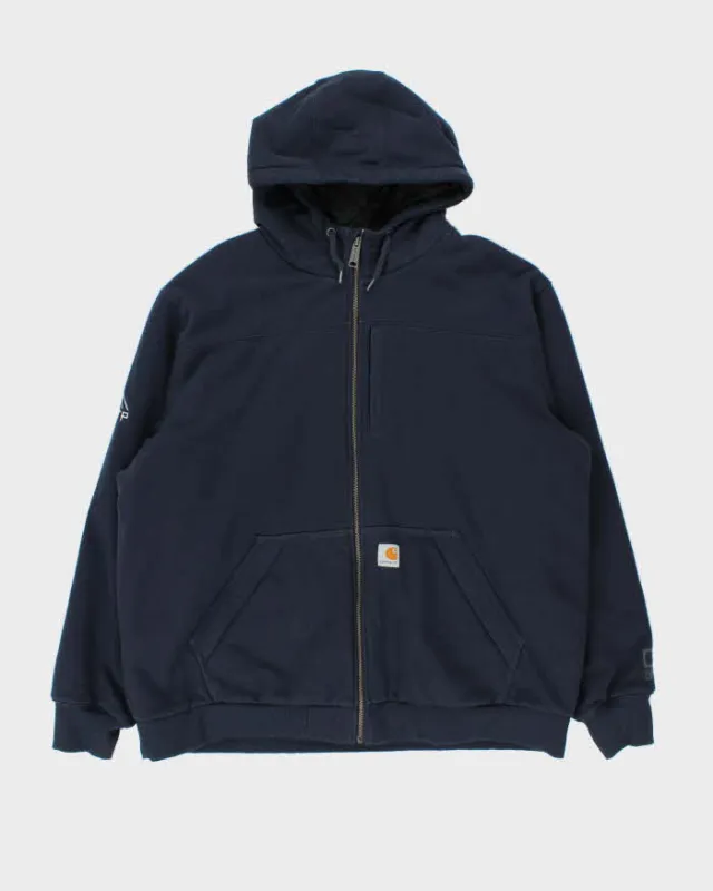 Vintage Carhartt Rain Defender Quilt Lined Midweight Oversized Zip Up Hoodie - XXL sold by Rokit