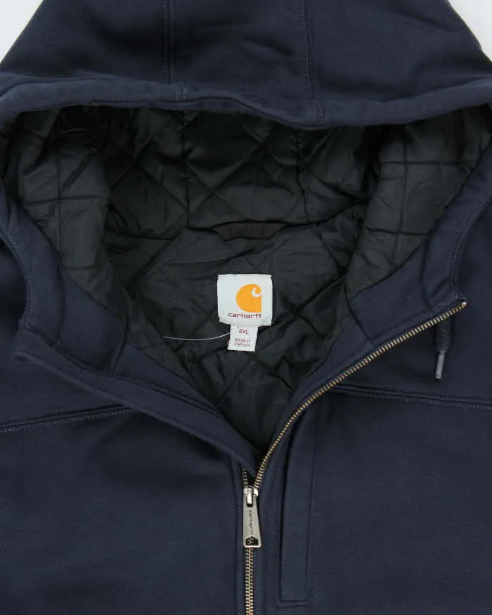 Vintage Carhartt Rain Defender Quilt Lined Midweight Oversized Zip Up Hoodie - XXL sold by Rokit product image thumbnail 3
