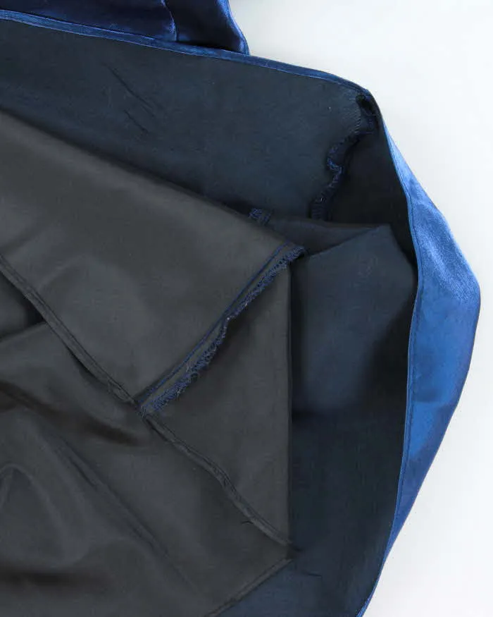 Vintage 1990s Women's Blue Satin Amoretti Maxi Dress - Size M sold by Rokit product image thumbnail 5