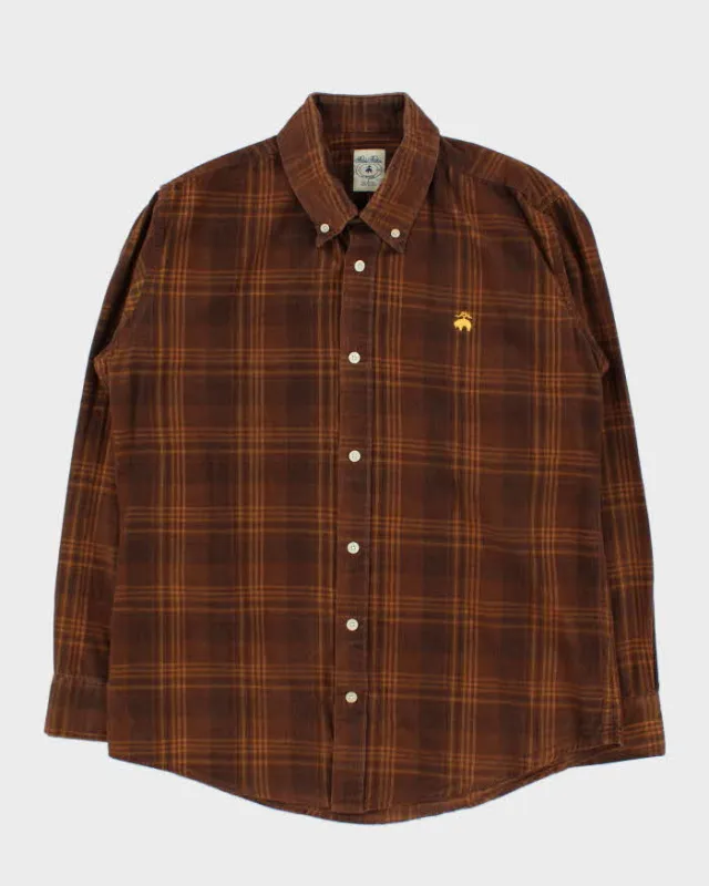 Vintage Brooks Brothers Corduroy Check Shirt - L made by Brooks Brothers