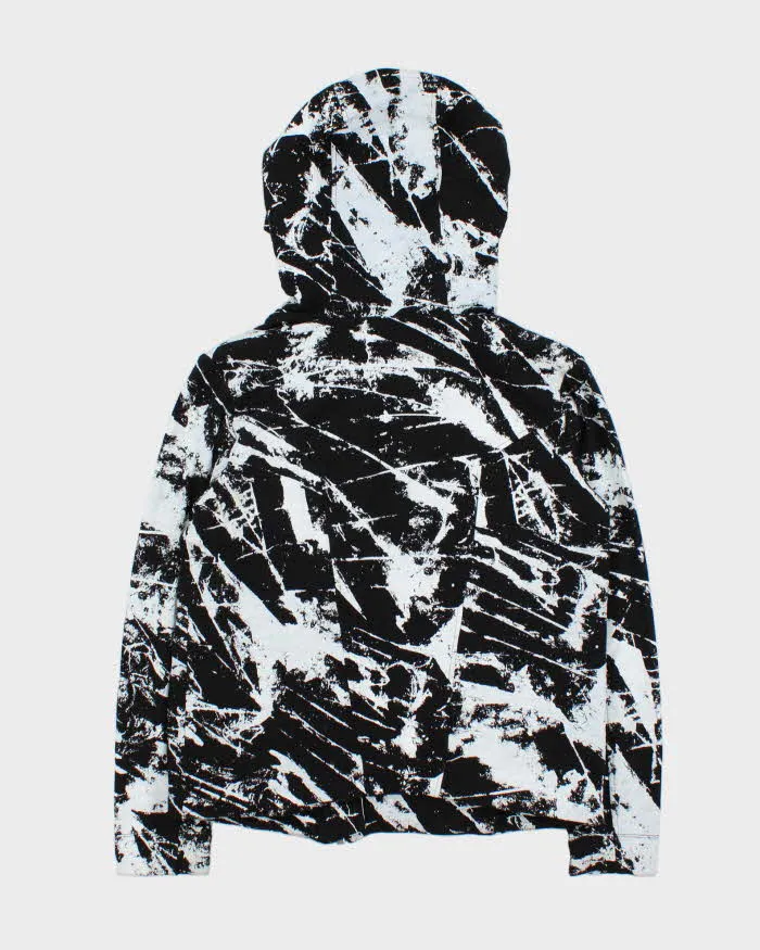 Helmut Lang Patterned Black & White Biker Zip Hooded Sweatshirt - S sold by Rokit product image thumbnail 2