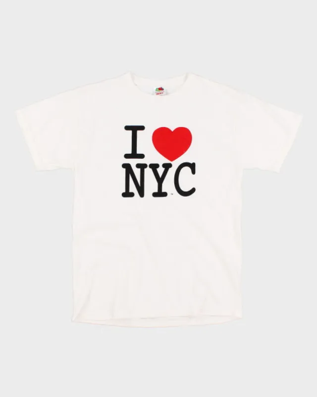 Vintage 90s Fruit of The Loom I Heart NYC T-Shirt - M sold by Rokit