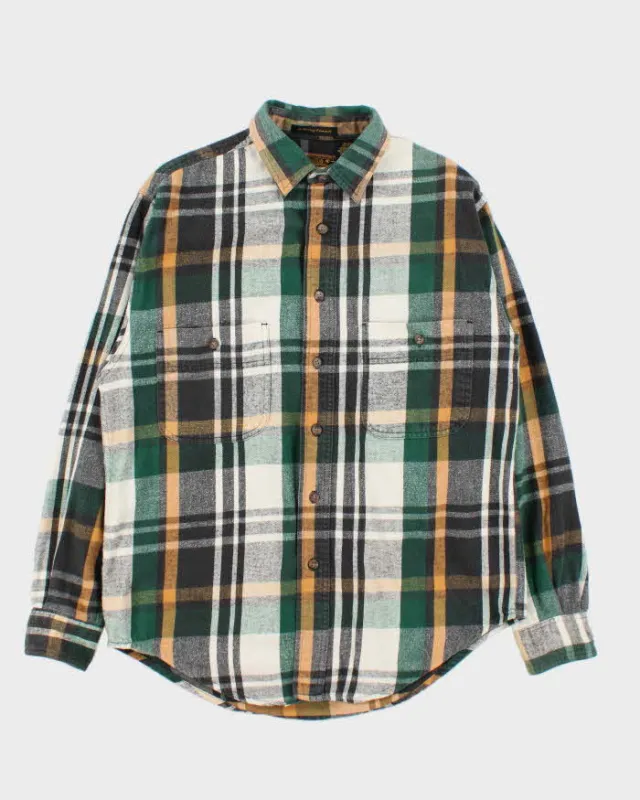 Vintage 1990s Eddie Bauer Mckinley Plaid Long Sleeve Flannel Shirt - M sold by Rokit