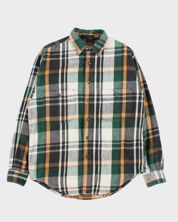 Vintage 1990s Eddie Bauer Mckinley Plaid Long Sleeve Flannel Shirt - M sold by Rokit
