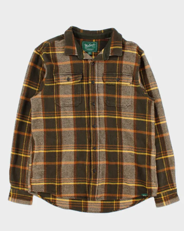 Vintage Woolrich Thick Cotton Plaid Flannel Pocket Over Shirt - L sold by Rokit