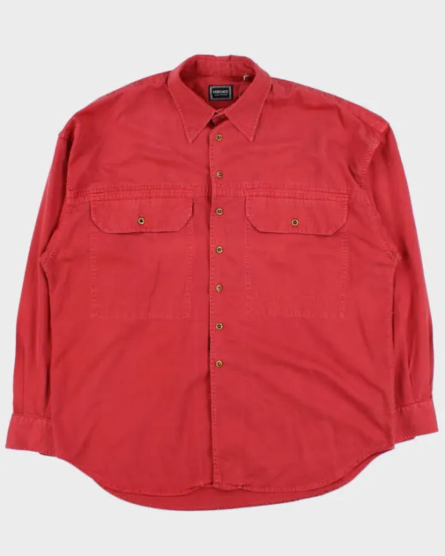 Vintage 1990s Versace Jeans Couture Double Pocket Long Sleeve Shirt - XL sold by Rokit