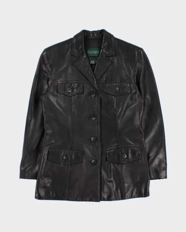 Vintage 1990s Women's Black Danier Leather Jacket - M sold by Rokit