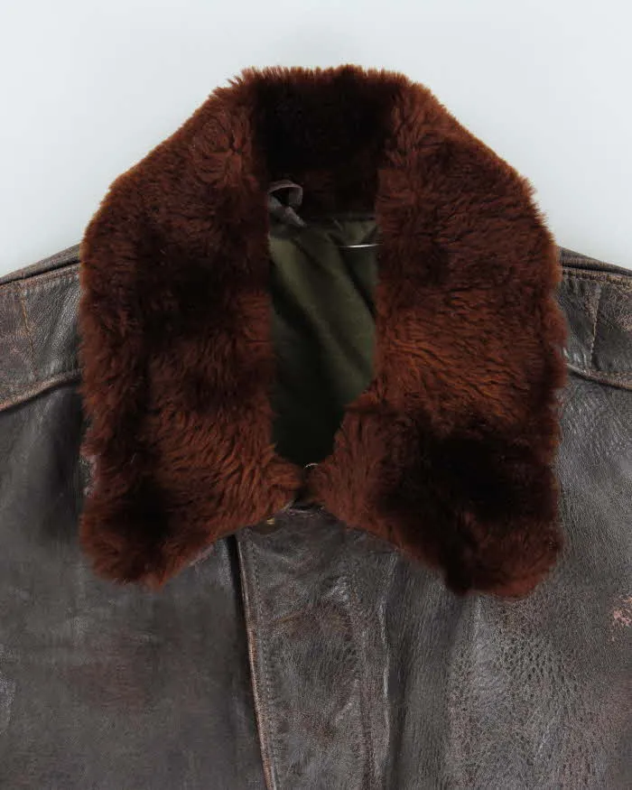 Vintage 1950s US Airforce G-1 Leather Flight Bomber Jacket - L sold by Rokit product image thumbnail 3