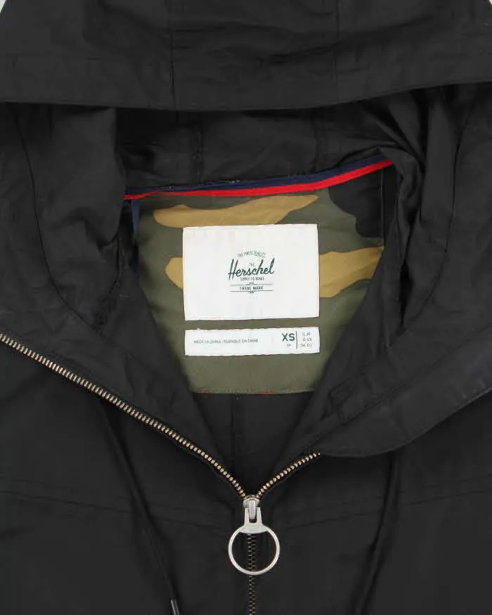 Vintage Herschel Black Lightweight Zip Up Hooded Jacket - XS sold by Rokit product image thumbnail 3