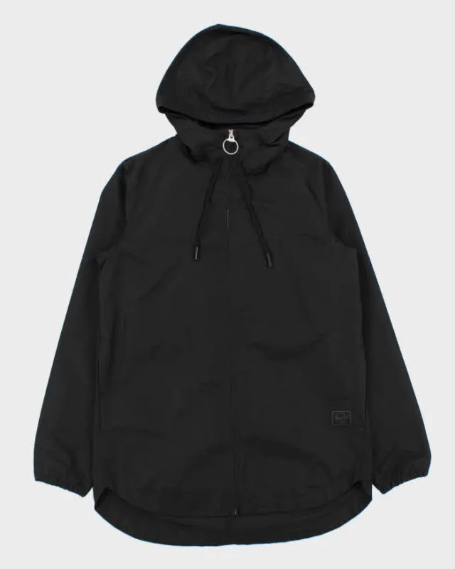 Vintage Herschel Black Lightweight Zip Up Hooded Jacket - XS sold by Rokit