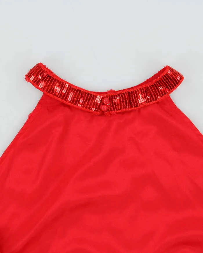 Vintage Y2k 00s Sequin Halter Neck Backless Dress - M sold by Rokit product image thumbnail 4