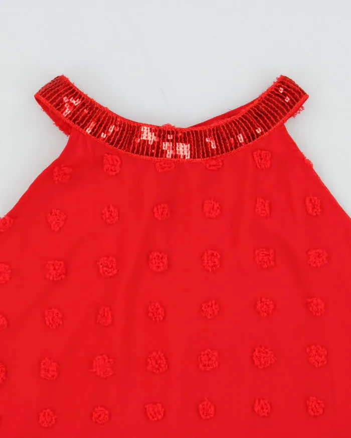 Vintage Y2k 00s Sequin Halter Neck Backless Dress - M sold by Rokit product image thumbnail 3