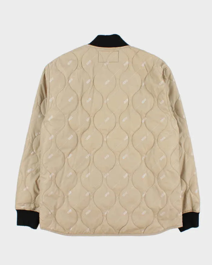 Stussy Beige Logo Print Quilted Bomber Jacket - M sold by Rokit product image thumbnail 2