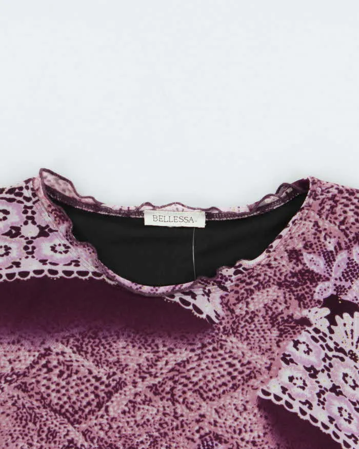 Vintage 90s 00s Bellessa Lined Mesh Top - M sold by Rokit product image thumbnail 3