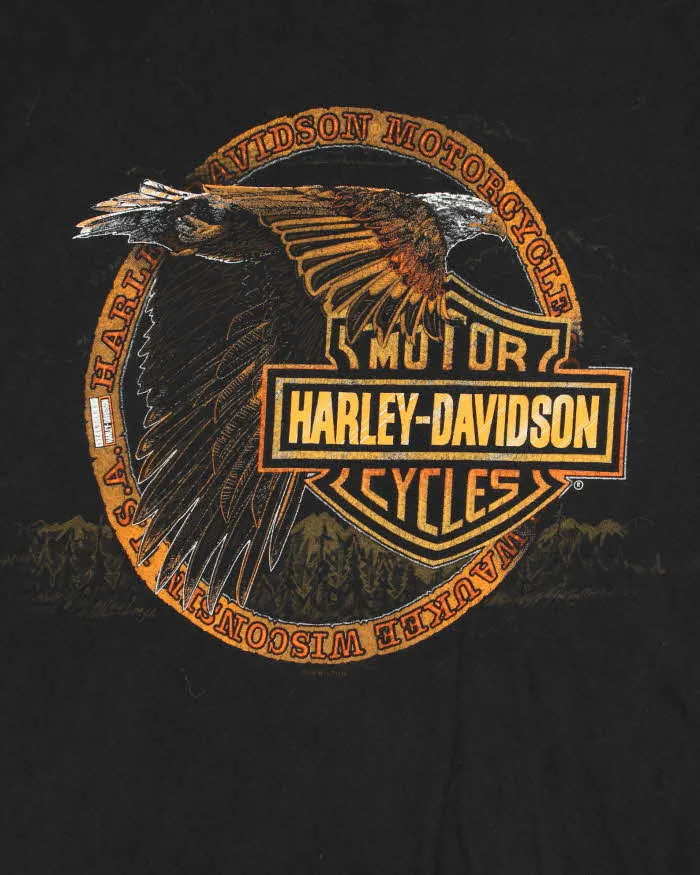 Vintage 1990s Harley Davidson Hamilton Long Sleeve T-Shirt - M sold by Rokit product image thumbnail 3