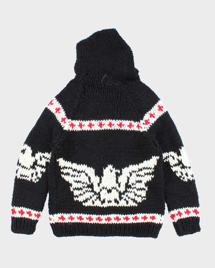 Mens Black Chunky Knit Zip Up Sweater - L sold by Rokit product image thumbnail 2