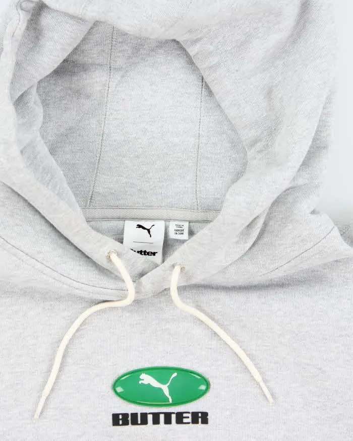 Puma x Butter Goods Grey Heavyweight Cotton Pullover Hoodie - L sold by Rokit product image thumbnail 3