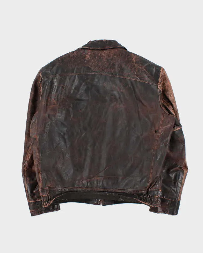 Vintage 1960s Shields Horsehide Leather Trucker Jacket - L sold by Rokit product image thumbnail 2