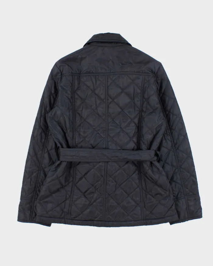 Vintage Women's Navy Brooks Brothers Quilted Belted Jacket - S sold by Rokit product image thumbnail 2
