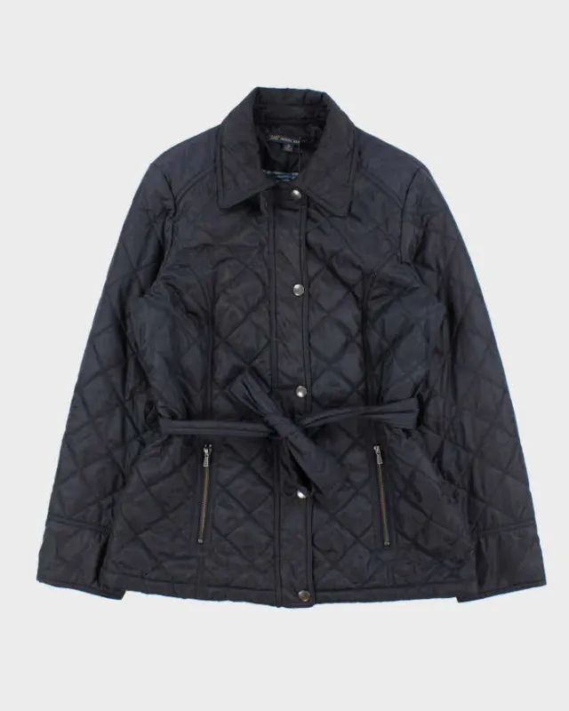 Vintage Women's Navy Brooks Brothers Quilted Belted Jacket - S sold by Rokit