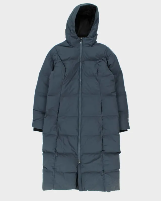 Eddie Bauer Women's Blue Down Filled Long Hooded Puffer Jacket - M sold by Rokit