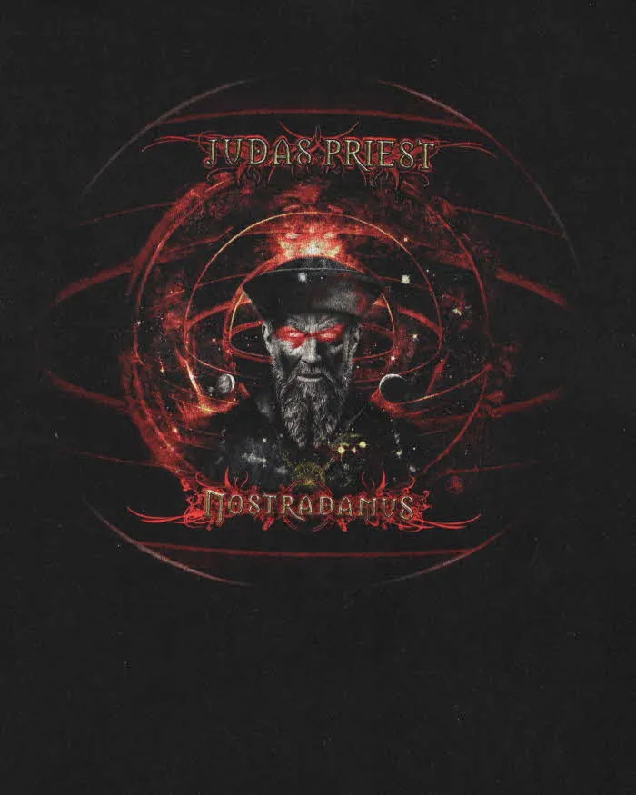 Vintage 2008 Judas Priest Nostradamus World Tour Hanes Heavyweight T-Shirt - M sold by Rokit product image thumbnail 3