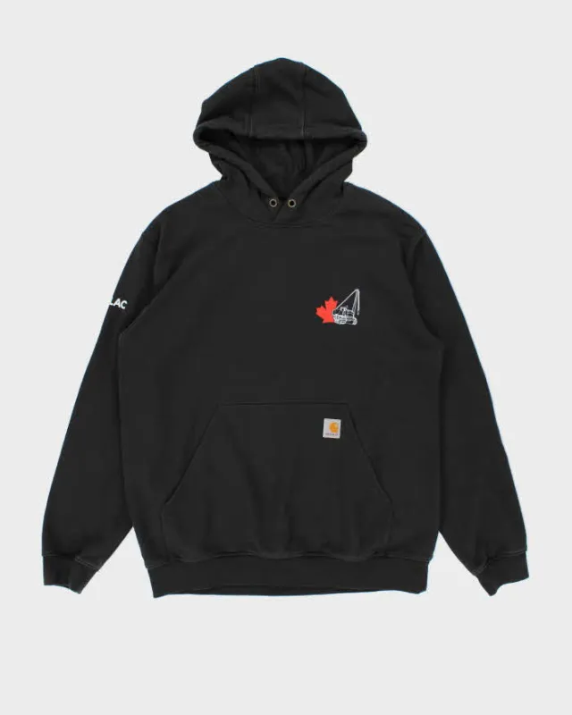 Vintage Carhartt Black Heavyweight Loose Fit Pullover Hoodie - L sold by Rokit