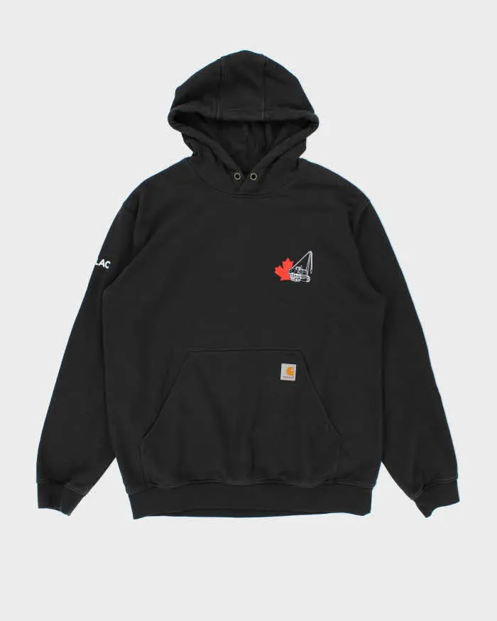 Vintage Carhartt Black Heavyweight Loose Fit Pullover Hoodie - L sold by Rokit