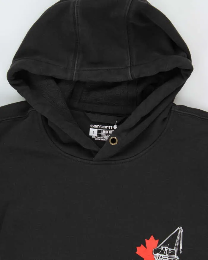 Vintage Carhartt Black Heavyweight Loose Fit Pullover Hoodie - L sold by Rokit product image thumbnail 5