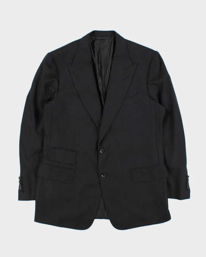 Tom Ford Grey Striped Pure Cashmere Notched Lapel Blazer - XXXL sold by Rokit