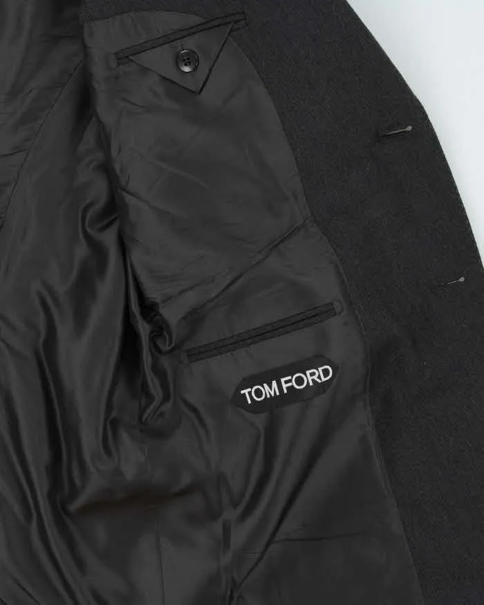 Tom Ford Grey Striped Pure Cashmere Notched Lapel Blazer - XXXL sold by Rokit product image thumbnail 5