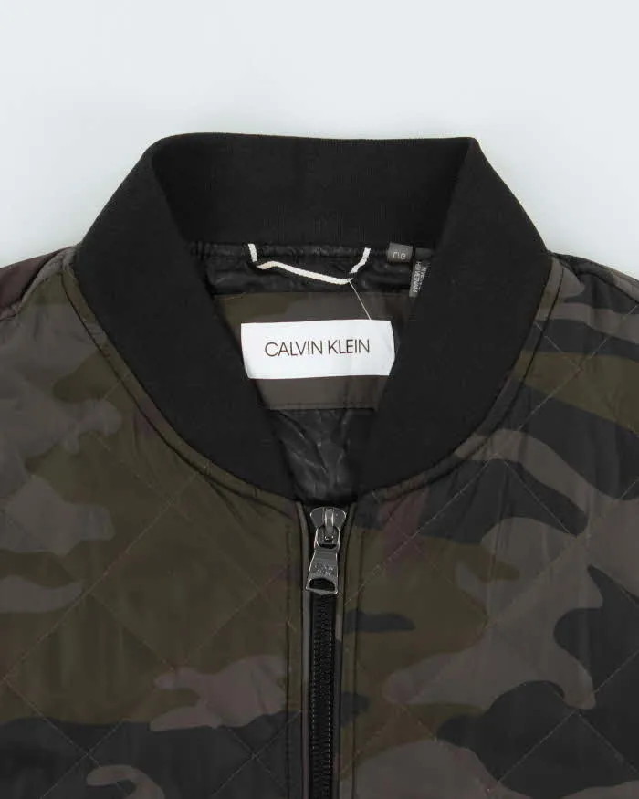 Vintage Calvin Klein Camouflage Diamond Quilted Shimmer Bomber - L sold by Rokit product image thumbnail 5