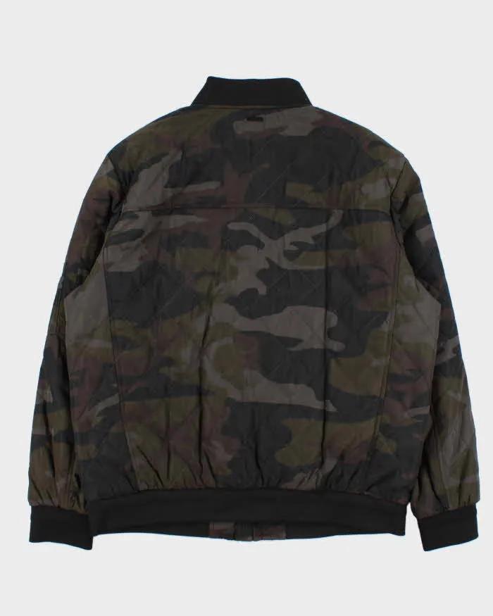 Vintage Calvin Klein Camouflage Diamond Quilted Shimmer Bomber - L sold by Rokit product image thumbnail 2