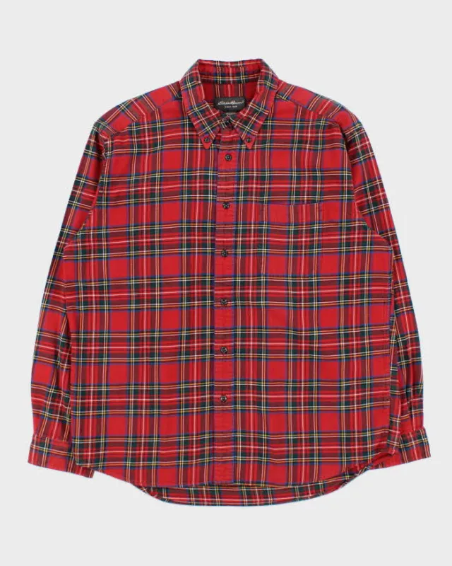 Vintage 00s Eddie Bauer Tartan Flannel Long Sleeve Shirt - L made by Eddie Bauer