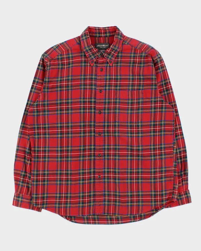 Vintage 00s Eddie Bauer Tartan Flannel Long Sleeve Shirt - L sold by Rokit