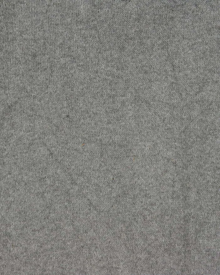 Vintage 00s Polo Ralph Lauren Grey Quarter-Zip Knit Jumper - M sold by Rokit product image thumbnail 5