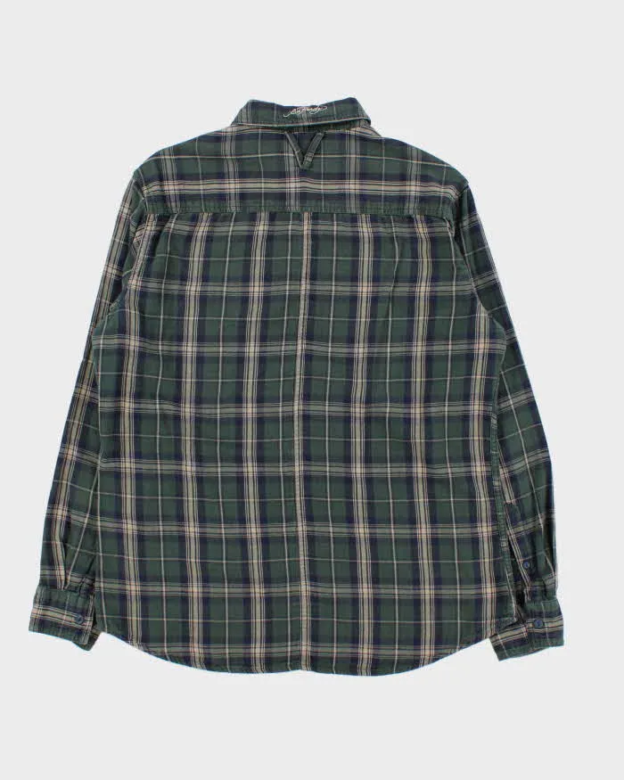 Vintage Y2K 00s Ed Hardy Gingham Lined Plaid Long Sleeve Flannel Shirt - L sold by Rokit product image thumbnail 2