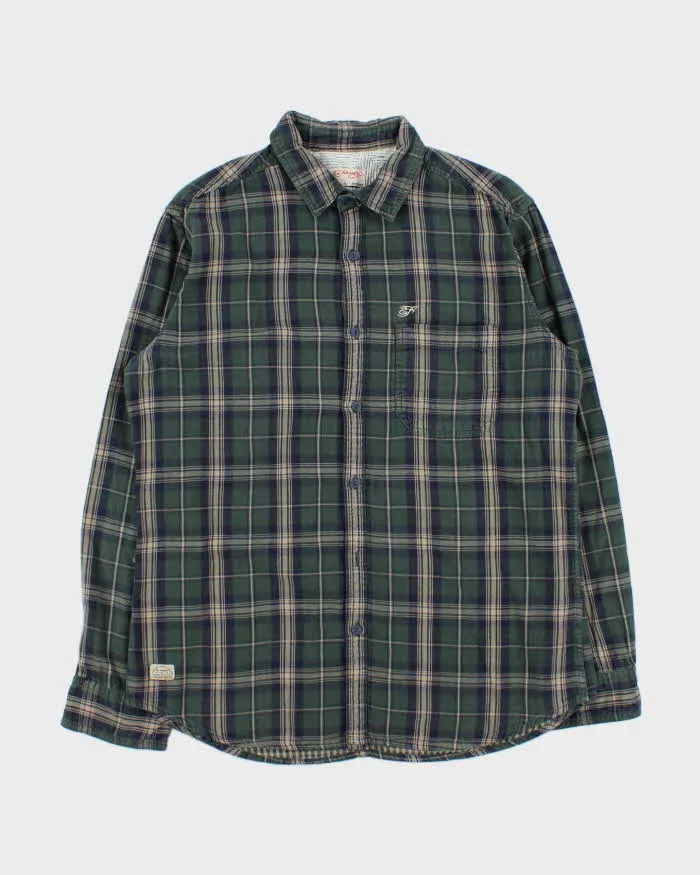 Vintage Y2K 00s Ed Hardy Gingham Lined Plaid Long Sleeve Flannel Shirt - L sold by Rokit