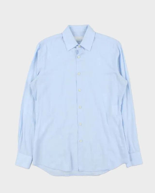 Prada Sky Blue Soft Pima Cotton Button Down Shirt - M sold by Rokit