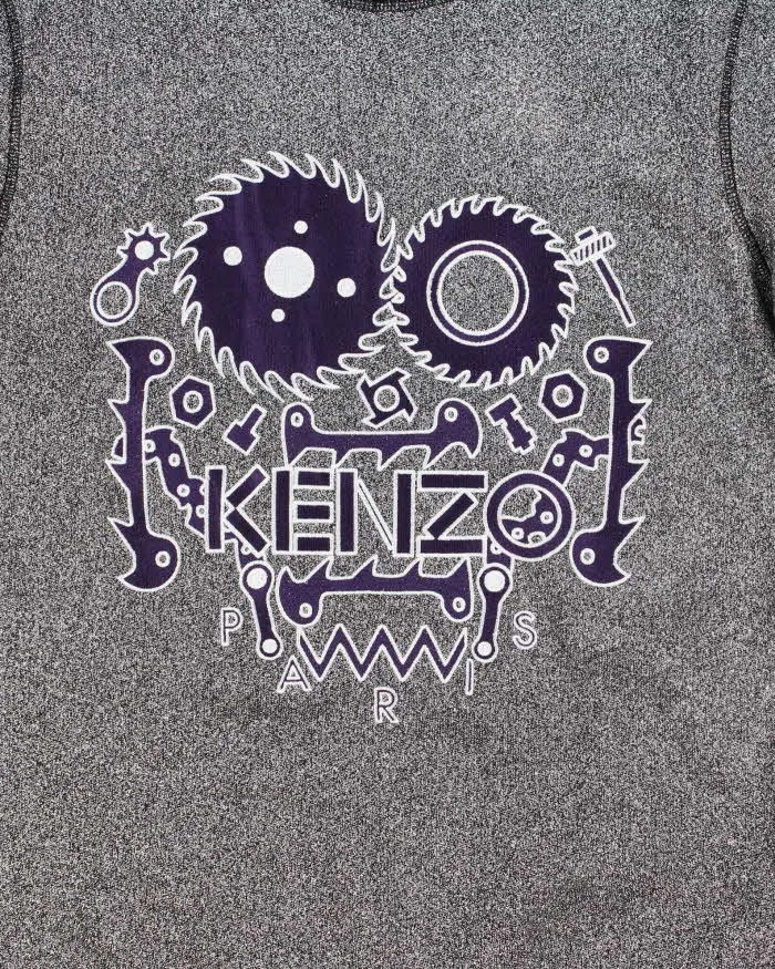 Vintage Kenzo Mechanic Metallic Glitter Crewneck Sweatshirt - M sold by Rokit product image thumbnail 3