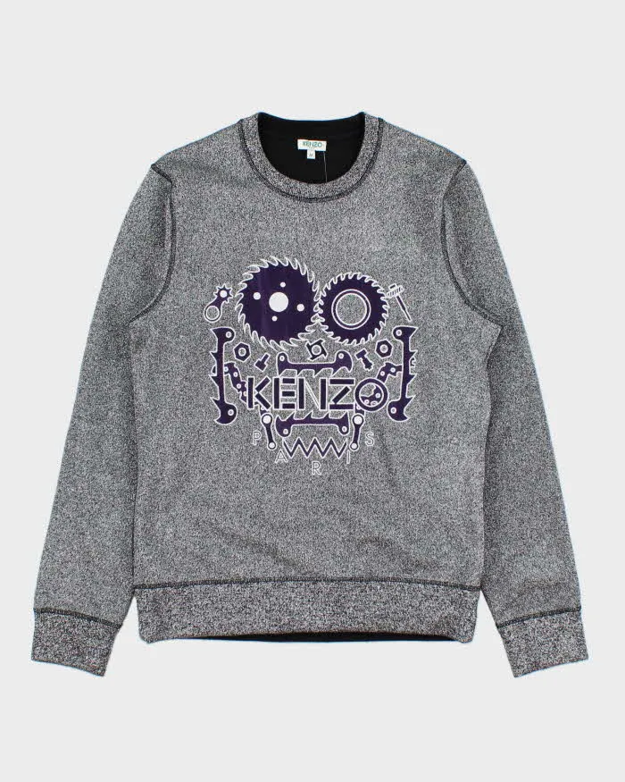 Vintage Kenzo Mechanic Metallic Glitter Crewneck Sweatshirt - M sold by Rokit